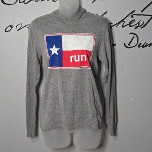 Speedy States Texas Long Sleeve Hooded Tee, Texas Flag, XS